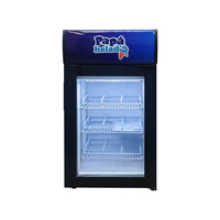 Congélateur commercial Meisda SD50B de haute qualité avec porte vitrée, éclairage LED intérieur et refroidissement direct pour mini-supermarché