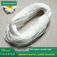 Cordon tressé en polyester, plusieurs tailles, blanc, résistant à l'usure, pour rideaux, vêtements, hamacs, accessoires de bricolage