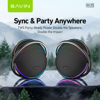 BAVIN Vente en gros TOP PROMO BM39 Haut-parleur sans fil Bluetooth 5.3 avec subwoofer actif Super Bass et qualité sonore Hi-Fi