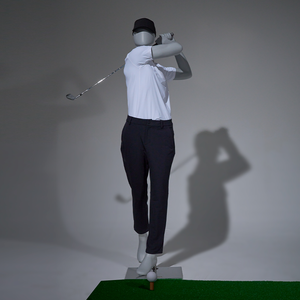 남성 스포츠 골프 그레이 무광 유리섬유 전신 마네킹 (머리 포함) 윈도우 디스플레이용 공장 도매 - Product Image 4