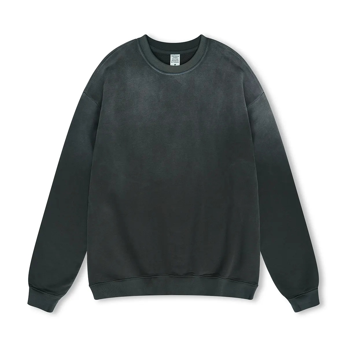 American Style Street Premium Sweatshirt für Männer Gradient lose schlichte lässige Sweatshirts mit Rundhals ausschnitt in loser Schüttung