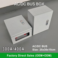 Boîte de distribution d'alimentation de barre omnibus AC/DC DC 1 en 3 sorties boîte de combinaison 300A 400A boîte de jonction pour le stockage d'énergie solaire nouvelle