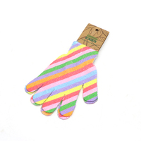 Gants de douche exfoliants en nylon avec logo personnalisé, pour le corps, le spa, le massage, éliminant les odeurs et déshumidifiants
