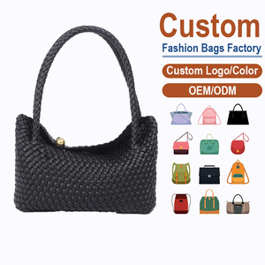 กระเป๋าผ้าทอมือ หนังแท้ หรูหราเบาๆ จุของได้เยอะ สไตล์เรโทร สะพายไหล่ รับผลิตแบบ ODM - Product Image 1