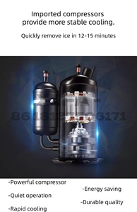 Machine à glaçons commerciale avec panneau solaire, refroidissement par air, 220V, écologique, économie d'énergie, 15kg, pour zones isolées - Product Image 4
