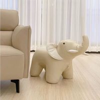 Pouf Chien Bouledogue Français, Siège Moderne au Design Mignon, Ottoman de Salon en Cuir de Haute Qualité, Cadeau de Déménagement, Éléphant pour Enfants