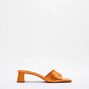 <span class=keywords><strong>Scarpe</strong></span> estive nuove da donna sandali con <span class=keywords><strong>tacco</strong></span> <span class=keywords><strong>basso</strong></span> francese arancione - Product Image 5