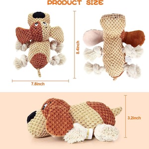 Juguete para gatos con forma de ratón, de felpa, con nudo de cuerda, chirriante, para masticar y rechinar los dientes, con algodón PP, diseño moderno, venta al por mayor - Product Image 2