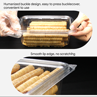Boîtes d'emballage transparentes personnalisées de qualité alimentaire Récipients à dessert transparents en PET avec couvercles