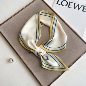 Bufanda Larga para Mujer, Primavera-Otoño, con Soporte para el <span class=keywords><strong>Cuello</strong></span>, Estilo Informal, para Envolverse <span class=keywords><strong>al</strong></span> <span class=keywords><strong>Cuello</strong></span>, con Estampado <span class=keywords><strong>de</strong></span> Mariposas y Lazo - Product Image 4