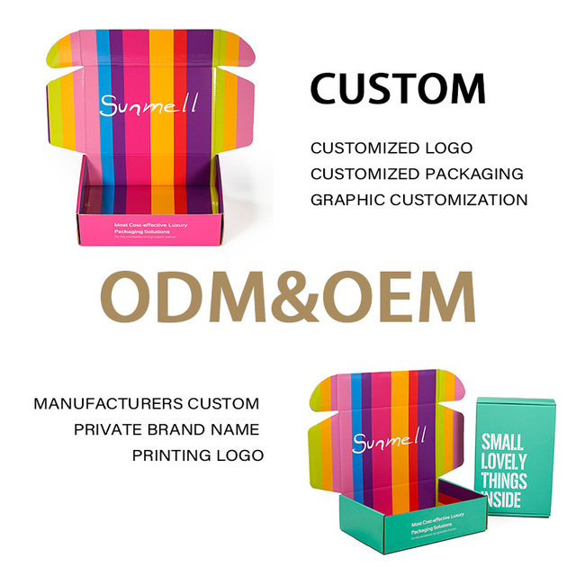 Custom Logo Color Printed Embossed Eco-Friendly Corrugated Paper Mailer Boxes for Face Cream & Loose Powder Cosmetics