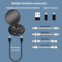 5 En 1 60W Carga rápida USB Tipo-C Kit de micro cable Soporte de tarjeta SIM Adaptador de carga USB multipuerto para impresoras de teléfonos móviles