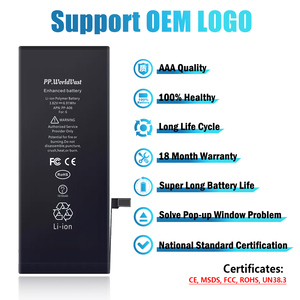 Batterie de téléphone intelligent 0 cycles de haute qualité pour iPhone 6S Plus 6SP Batteries de téléphone portable de remplacement - Product Image 2