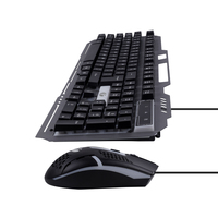 VCOM Plug and Play-Ensemble clavier-souris de jeu USB arc-en-ciel avec rétroéclairage LED