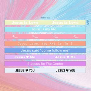 Jesus Silicone Promotional Religious Rubber <b>Bracelets</b> With Printed Design Can Customized Luminous Wristband - Product Image 3