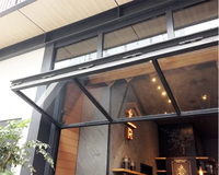 Fenêtre pliante verticale en aluminium, résistante et personnalisée, pour les loisirs