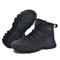 Bottes tactiques montantes pour hommes, respirantes, à fermeture éclair, en cuir synthétique, style désert marron - Vente en gros transfrontalière