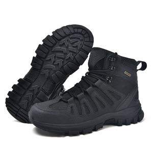 <span class=keywords><strong>Botas</strong></span> tácticas de combate de caña alta para hombre, transpirables, con cierre de cremallera, parte superior de cuero espacial, estilo desierto marrón - Venta al por mayor transfronteriza - Product Image 5