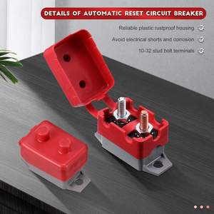 5A 10A 15A 20A 30A 40A 50A disjoncteur goujon boulon DC 12V-24V disjoncteur réarmable automatique avec couvercle pour camion de <span class=keywords><strong>voiture</strong></span> - Product Image 2