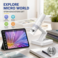 Microscopio Digital Inalámbrico WiFi 720P 1000X USB Portátil con Soporte para Teléfono Android, iOS y PC