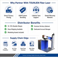 Máquina de Marcado Láser de Fibra de Escritorio OEM Tounjen 20W 30W 50W, Grabador CNC con Aire, EZCAD, Logotipo Personalizado, Marcado Permanente en Metal y Plástico