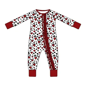 Custom Newborn Baby Infant Organic 95% Bamboo 5% Spandex Onesie Rompers Clothes Toddler Kid Pajamas Sleepwear Clothing For Baby