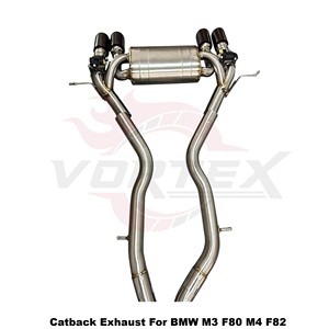 Escape Trasero Catback de Acero Inoxidable Vortex Performance de Longitud Igual para BMW M3 F80 M4 F82 2014-2018 con Válvula Electrónica y Silenciador - Product Image 3