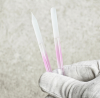 Lime à ongles en verre colorée à dégradé réutilisable, double face, outil de manucure multi-usages pour le façonnage et le polissage des ongles