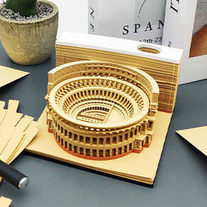 Tùy Chỉnh Các La Mã Colosseum 3D Memo Pad Tự Làm Rách Giấy Thủ Công Tùy Chỉnh 3D Mô Hình Ghi Chú Pad Cho Quà Tặng Trường Học & Văn Phòng Máy Tính Để Bàn Trang Trí Nội Thất - Product Image 3
