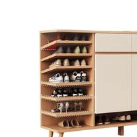 Meuble à chaussures moderne en panneaux de particules de bois massif, durable et écologique, pour l'entrée, le couloir et le salon