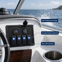 Tableau de distribution d'urgence 24V DC pour système de contrôle électrique embarqué de navires, yachts et bateaux, avec commande manuelle