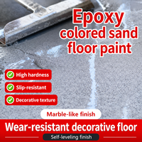Revêtement de sol en résine époxy décorative de qualité supérieure avec design en sable coloré