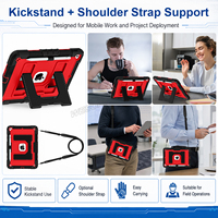 Étui robuste en silicone et polycarbonate avec support pliable pour iPad 10.2 7e, 8e, 9e génération 2019 2020 2021, sangle d'épaule, OEM ODM