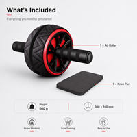 Roue abdominale classique pour la remise en forme à domicile, vente en gros, avec tapis de genoux offert