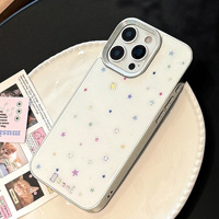 Coque antichoc dorée style coréen en forme d'étoile pour iPhone 17, 16 Pro Max, iPhone 13, et iPhone 14 – Housse mignonne et tendance