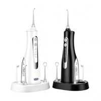Ensemble de soins bucco-dentaires portable Brosse à dents sonique à poils doux et irrigateur buccal IPX7 étanche pour les voyages et la maison Combo 2 en 1