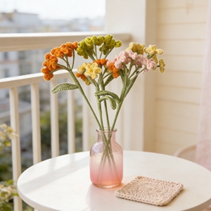 <span class=keywords><strong>Flores</strong></span> de No Me Olvides (Forget-Me-Not) Tejidas a Crochet, Ramo Artificial de Lana, <span class=keywords><strong>Flores</strong></span> de Hilo para Decoración del Hogar y Regalos - Product Image 6