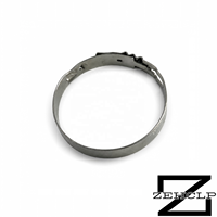 Collier de serrage sans oreilles et sans paliers en acier inoxydable 304, finition poli miroir, résistant à haute pression, compensation de tolérance, pour tuyau robuste