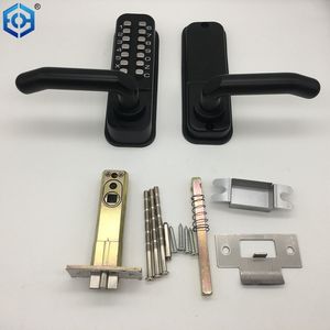 टिकाऊ आउटडोर गार्डन गेट लॉक वाटरप्रूफ डिजिटल पुश बटन यांत्रिक जस्ता मिश्र धातु संकीर्ण प्रकार प्रोफ़ाइल दरवाजा लॉक - Product Image 6