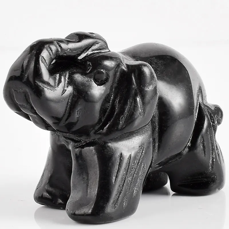 Оптовая продажа, статуэтки с резьбой по животным, резной нефритовый слон