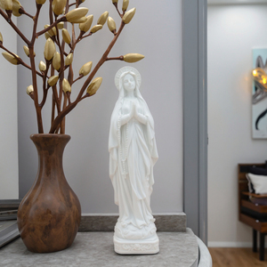 Statue miniature religieuse catholique de Noël en résine peinte à la main, artisanat artistique, <span class=keywords><strong>Vierge</strong></span> Notre-Dame de <span class=keywords><strong>Lourdes</strong></span>, chrétienne - Product Image 5