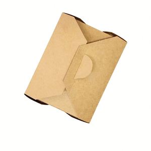 Boîte en papier kraft brun jetable pour repas, compatible micro-ondes, emballage alimentaire à emporter pour restaurant, pratique - Product Image 4