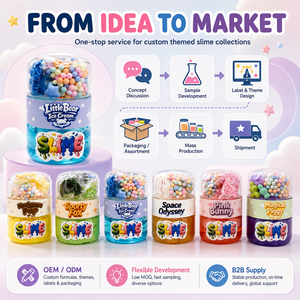 Kit de Slime Personalizado con Logo, Charm de Zorro de Fútbol y Accesorios Brillantes, Slime No Pegajoso para Niños, Venta al por Mayor de Fábrica - Product Image 6