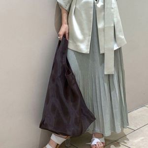 Bolsa de Compras Personalizable con Etiqueta Personalizada, de Organza, Ligera, Suave, de Lujo, con Encaje, para Promociones Florales - Product Image 2