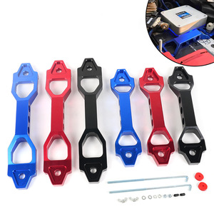 Car Battery Mounting <b>Bracket</b> Aluminum Alloy Red <b>Black</b> Blue Short Long Style For General Use - Product Image 1