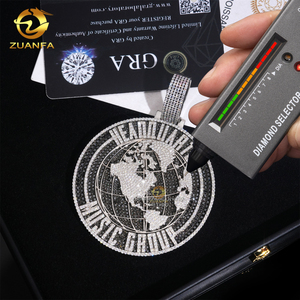 Nero Moissanite terra mappa del <span class=keywords><strong>mondo</strong></span> ciondoli personalizzati 2.5in Moissanite ghiacciato diamanti pieni lettera nome iniziale collana di gioielli - Product Image 2