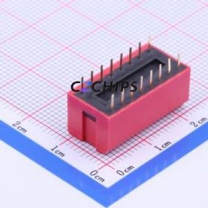VPG/S-08HG-R DIP Switch Through hole Component (THT) Switch Piano Key Single Pole Single Throw 8 2.54mm - Product Image 2