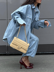 OEM 2025 primavera nuova moda blu chiaro camicia a maniche lunghe <span class=keywords><strong>pantaloni</strong></span> larghi Set da <span class=keywords><strong>donna</strong></span> - Product Image 2