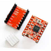 A4988 DRV8825 Modul Penggerak Motor Stepper dengan Modul Pelindung Ekstensi Kontrol Penggerak Motor Penghilang Panas untuk Ramps 1.4 StepStick
