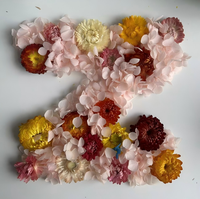 Lettres florales de fleurs séchées personnalisées faites à la main bricolage fleurs d'hortensia séchées artisanat à vendre cadeau donnant